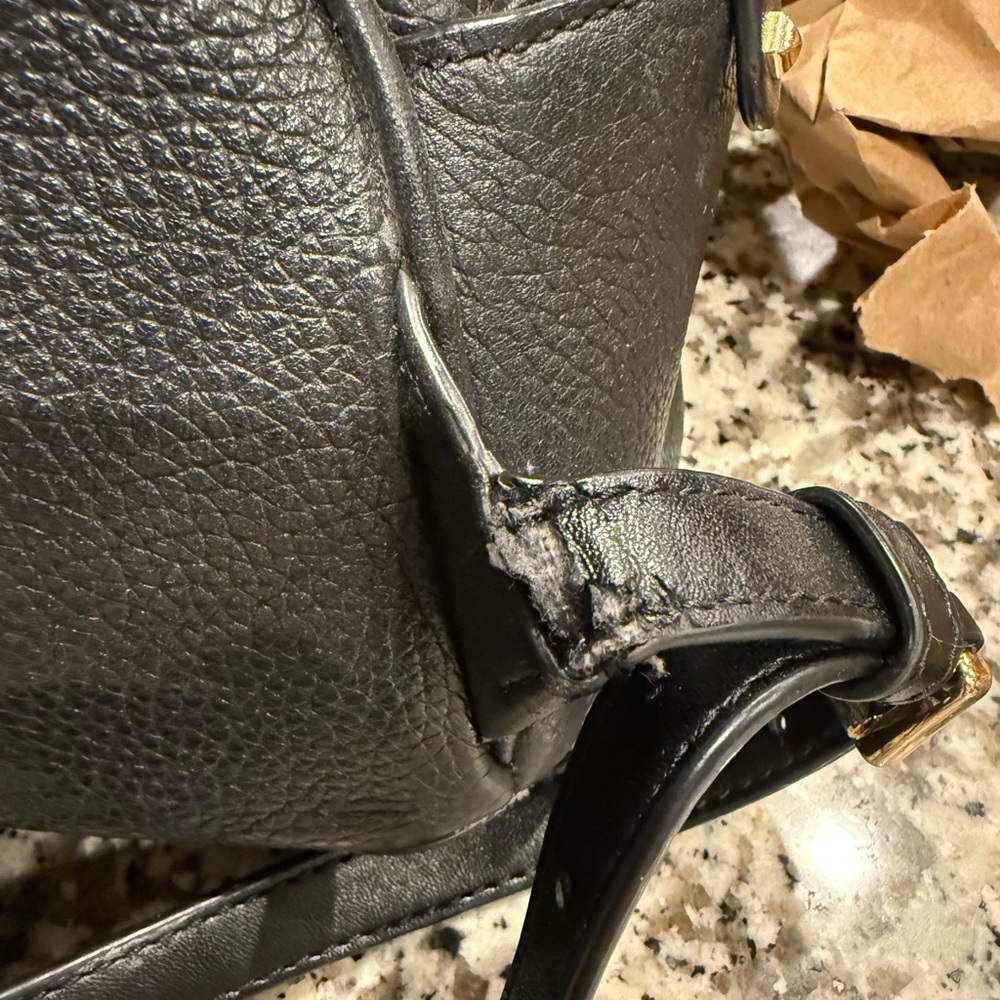 Michael Kors Black Leather Mini Backpack - Picture 8 of 10
